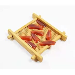 LANDTOM 8PCS Professional Level Guzheng Finger Picks Guzheng Nail Chinese Zither Finger Picks (8-15 Age)