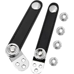 SUPVOX 2pcs buckle belt bass accordions bellows strap accordion straps replacement accordion harness bellows belt with buckle accordion accessories shoulder strap all Black Cowhide