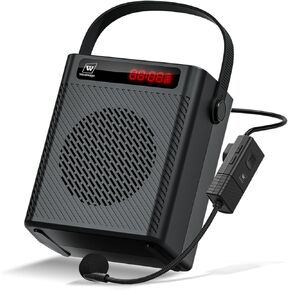 Voice Amplifier Wireless Microphone 30W Portable Lightweight Bluetooth 5.3 Mini Pa System for Teachers, 2900mAh Rechargeable Small Speaker with Headset Mic for Classroom, Speaking, Presentation