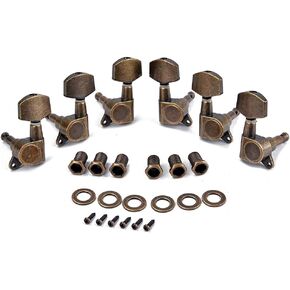 Alnicov Guitar 3R 3L Machine Heads String Tuning Pegs Tunerfor Acoustic or Electric Guitar Bronze