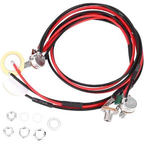 Bnineteenteam Pickups Piezo Transducer, 6.35mm Double Piezo Pickup with Volume and Tone Control Acoustic Guitar Instruments for Guitar, Ukulele, Mandolin, Banjo, Pickup