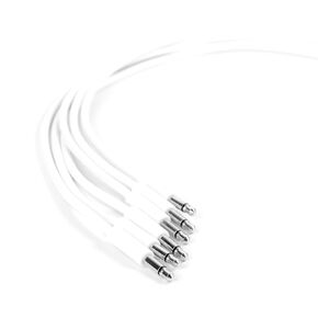 Slimline White CV Patch Cables Eurorack Modular Patch Leads, 6-Pack (23.6")