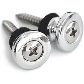 Guyker Strap Locks Buttons, (1 Pair) Zinc Alloy Security Straplock Quick Release Strap Retainer System for Electric Acoustic Guitar, Bass, Ukulele Replacement Part (GE001, Rainbow Chameleon)