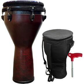 Pluto Djembe Drum Mechanically Tuned 12 Inch Head with Complimentary Djembe Bag and Allen Wrench (Pink, 12")
