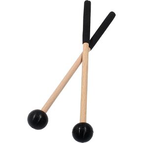 2 Pcs Rubber Xylophone Sticks 8.7" Mallets Rubber Head Sticks Xylophone Percussion Mallets for Xylophone Bells Chime Drum, Green