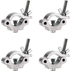 Sarknoah.Pack of 4, 2 Inch Heavy Duty Truss Clamp, 667lb(300KG) Aluminum Alloy Stage Light Clamps, Fits 1.6-2 Inch(38-52) mm Truss for Truss Coupler Clamp