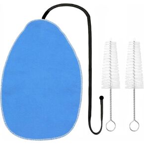 MEETOOT Clarinet Cleaning Cloth Kit Cotton Swabs Mouthpiece Brush for Cleaning Dirt Artificial Suede Cleaning Cloths for Cleaning the Inner Tube of the Instrument For Saxophones Piccolos Flutes