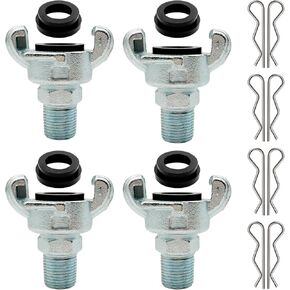 SAFBY 4pcs NPT Iron Air Hose Fitting, Universal Coupling, Chicago Fitting