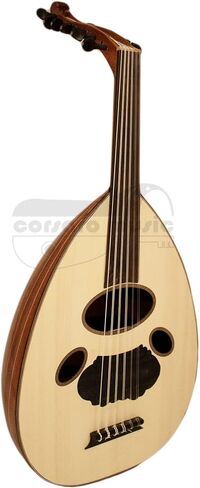 Corsaro Music® 11 سلسلة من خشب الماهوجني للعود العربي + Gigbag + ريشاس اسطنبول™ (6) + محفظة Nubuck Risha + مجموعة سلسلة LaBella OU80-A in Kuwait