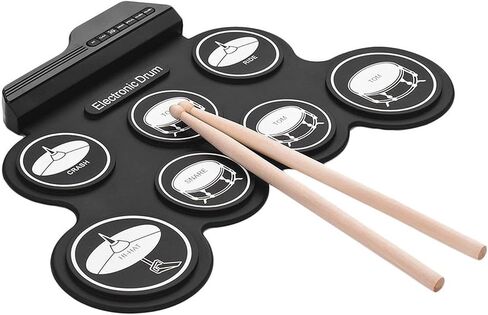 Electronic Drum Set with Headphone Included, Roll-up Drum Practice Pad in Saudi Arabia