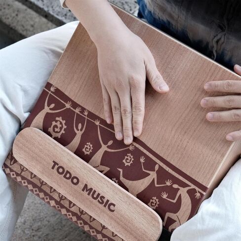 TODO Cajon Box Drum Flat Hand Drum Portable Birch Wood Percussion Instrument with Adjustable Strings Carrying Bag Handcrafted, Hand Drum Percussion in Saudi Arabia