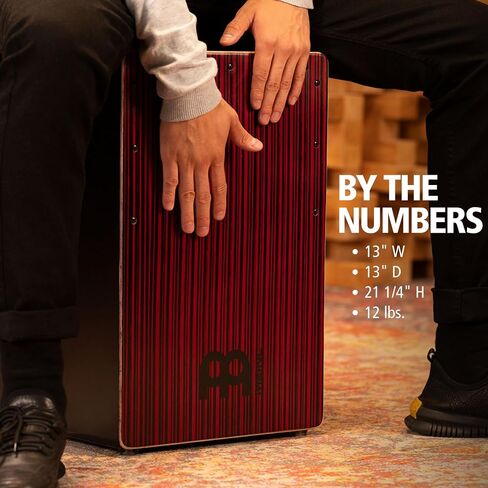 Meinl Percussion Backbeat Bass Cajon with Ported Sound Hole and Adjustable Strings for Snare Effect — NOT MADE in CHINA — Replicate Acoustic Drum Set Grooves, 2-YEAR WARRANTY (BBCAJTH) in Saudi Arabia