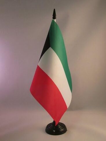 علم طاولة إيران القديم من AZ FLAG مقاس 4 بوصة × 6 بوصة - علم مكتب فارسي 15 × 10 سم - عصا وقاعدة بلاستيكية سوداء in Kuwait