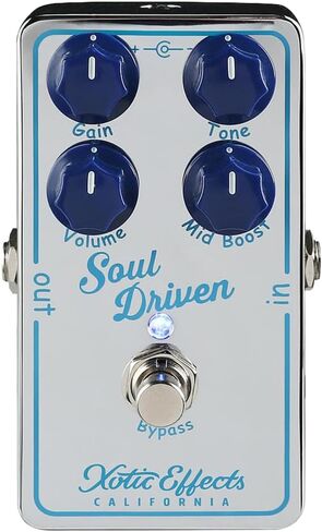 XOTIC Soul Driven Creamy Boost Overdrive Pedal Bundle w/ 2-Pack Strukture S6P48 Woven Right Angle Patch Cable, 12-Pack Guitar Pick and Liquid Audio Polishing Cloth in Saudi Arabia
