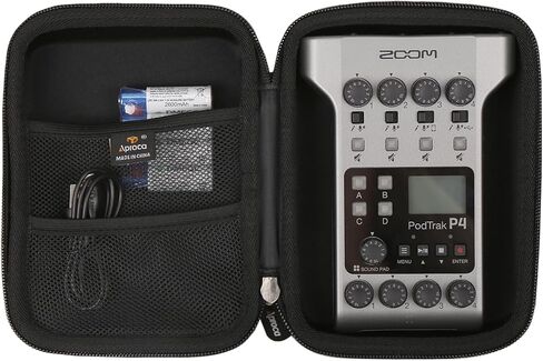 حافظة واقية للتخزين الصلب للسفر من Aproca، لجهاز Zoom PodTrak P4 Podcast Recorder الذي يعمل بالبطارية in Saudi Arabia