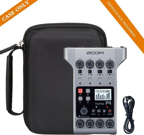 حافظة واقية للتخزين الصلب للسفر من Aproca، لجهاز Zoom PodTrak P4 Podcast Recorder الذي يعمل بالبطارية in Saudi Arabia