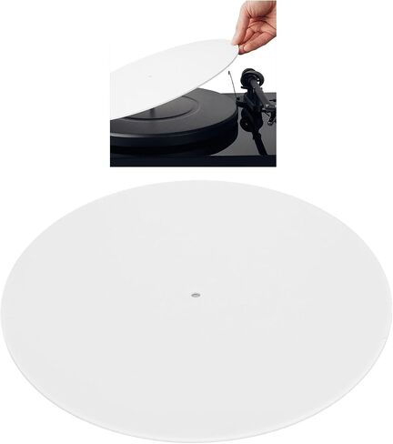 Turntable Mat, Acrylic 12 Inch Reduce Static Dust Noise Record Player Slipmat Platter Slip Mats, for 12 Inch Record Player (1) in Saudi Arabia