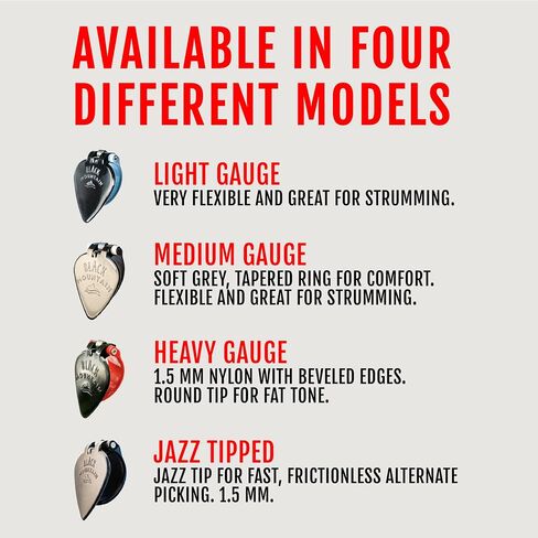 Black Mountain Heavy Gauge Thumb Picks for Acoustic Guitar, Electric Guitar, Ukulele, Banjo, and More - Spring Loaded Universal Fit for Medium to XL Thumbs - Premium Finger Picks in Saudi Arabia