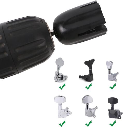 Guitar String Winder Head Tool Electric Drill Tuning Peg Puller Guitar Bass Repair Maintenance DIY Tool Easy to Use, As the Pic Show in Saudi Arabia