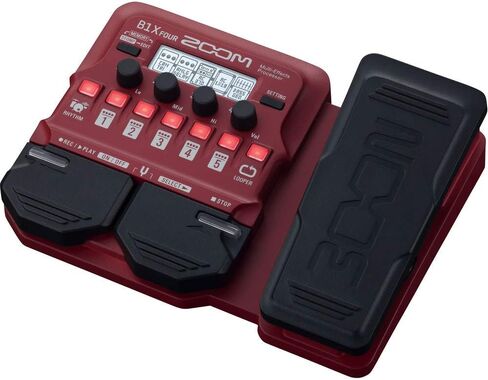 Zoom B1X Four Bass Multi-Effects Pedal (Expression Pedal) with Polsen HPC-A30 Monitor Headphones, 9V Power Adapter & 10ft Instrument Cable Bundle in Saudi Arabia