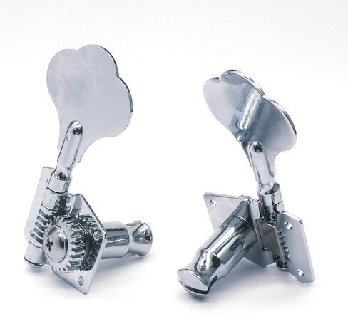 4R Opened Electric Bass Guitar Tuning Pegs Machine Heads Tuners for Bass for Jazz Precision P Bass Replacement (4R Chrome) in Saudi Arabia
