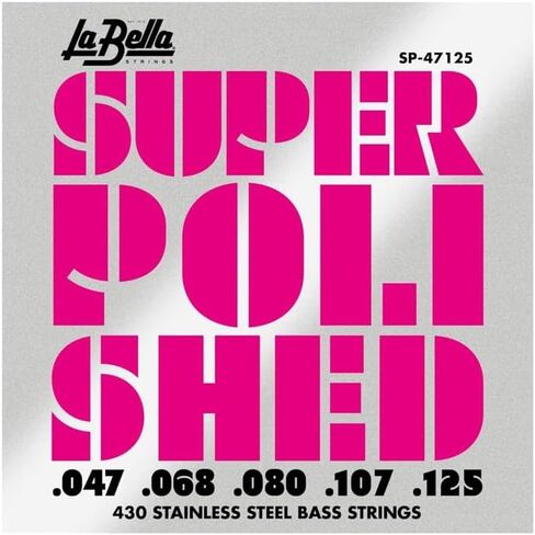 La Bella SP-47107 Super Polished Stainless Steel Bass Strings in Saudi Arabia