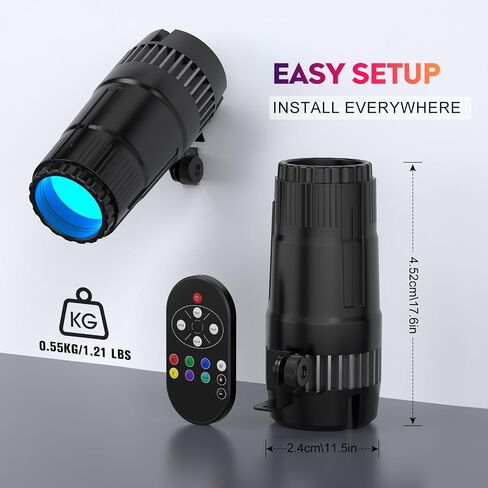 20W Pinspot Light with Remote,RGBWYP+Cyan LED Beam Spot Lights,Ultra Bright Mirror Disco Ball Spotlight Stage Light for DJ Disco Party Bar Club Show Wedding Children's Theater in Saudi Arabia