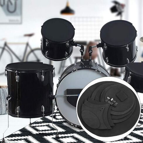 14 Pcs Round Pad, Drum Practice Pad EBR Material Drum Mute Practicing Pad for Player in Saudi Arabia