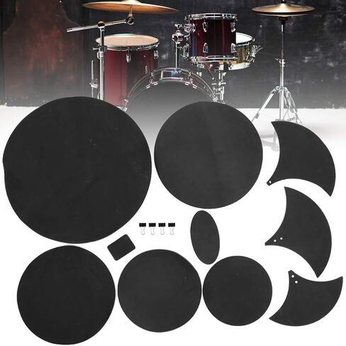 14 Pcs Round Pad, Drum Practice Pad EBR Material Drum Mute Practicing Pad for Player in Saudi Arabia
