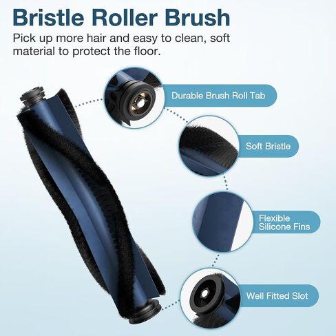 14 Pcs for Eufy X8 Pro Robot Vacuum Cleaner, X8 Pro Accessories, 1*Main Brush 3*Hepa Filters 3*Mop Pads 3*Vacuum Bags 4*Side Brushs, for eufy x8 pro parts in Saudi Arabia
