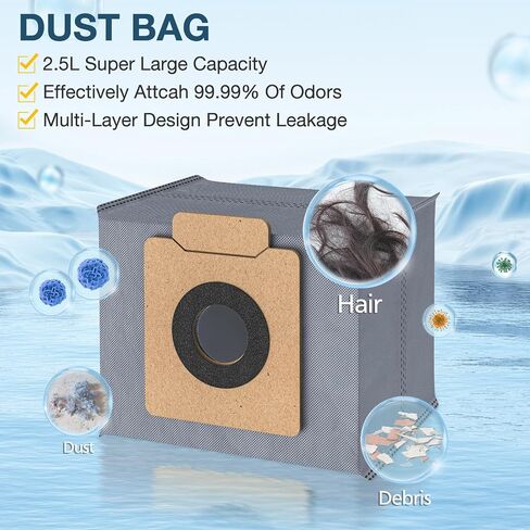 14 Pcs for Eufy X8 Pro Robot Vacuum Cleaner, X8 Pro Accessories, 1*Main Brush 3*Hepa Filters 3*Mop Pads 3*Vacuum Bags 4*Side Brushs, for eufy x8 pro parts in Saudi Arabia