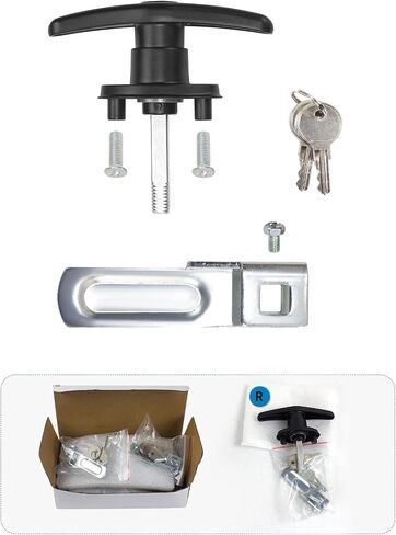 Truck Cap Camper Shell T-Handle Lock Latch Replacement Parts, Truck Bed Topper Door Locking Kit Accessories with Keys - Left Lock in Saudi Arabia