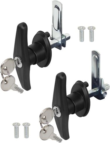 Truck Cap Camper Shell T-Handle Lock Latch Replacement Parts, Truck Bed Topper Door Locking Kit Accessories with Keys - Left Lock in Saudi Arabia
