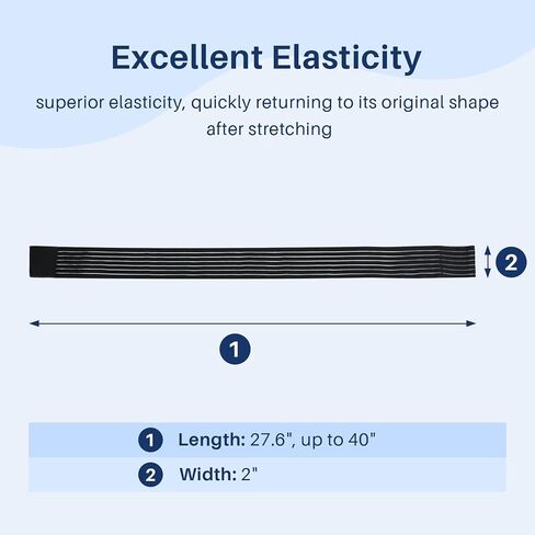Comfytemp Ice Pack Strap, Stretchable, Reusable, 4pcs, FSA HSA Eligible, Ice Belt Extender Straps, Stretch Straps, Elastic Hook and Loop Extension Straps Add Length to Most Ice Packs, Multiple Uses in Kuwait
