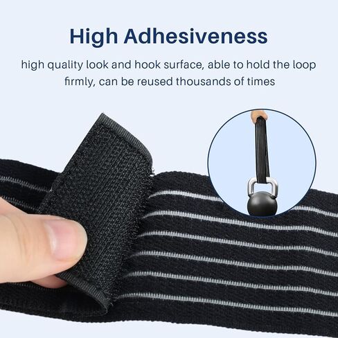 Comfytemp Ice Pack Strap, Stretchable, Reusable, 4pcs, FSA HSA Eligible, Ice Belt Extender Straps, Stretch Straps, Elastic Hook and Loop Extension Straps Add Length to Most Ice Packs, Multiple Uses in Kuwait