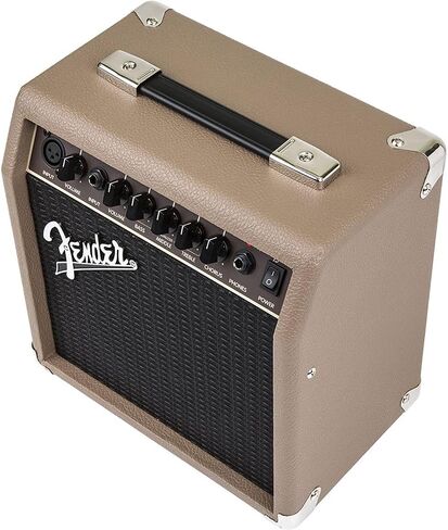 Fender Acoustasonic 15 Guitar Amplifier (2313700000) Bundle with Fender 13ft Straight/Straight Joe Strummer Instrument Cable (Drab Green) in Saudi Arabia