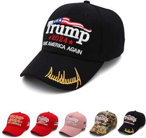 Trump 2024 Hat MAGA Hat Embroidered Take America Back Donald Trump Slogan USA Adjustable Baseball Cap for Woman Men in Saudi Arabia