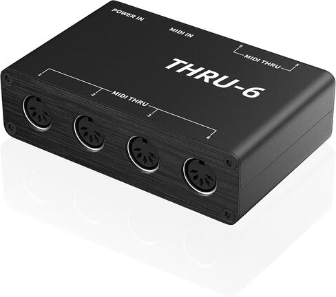 DigitalLife Thru-6 MIDI(5-Pin DIN) Thru Box Controller - 1-In/6-Out MIDI Splitter/Hub, Metal in Saudi Arabia