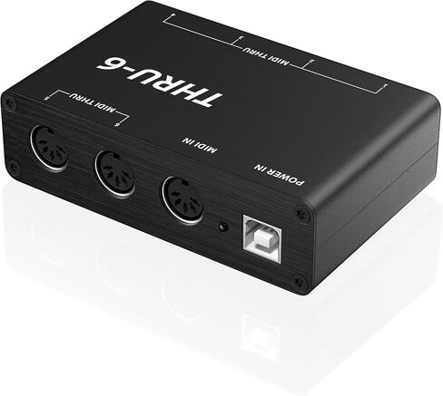 DigitalLife Thru-6 MIDI(5-Pin DIN) Thru Box Controller - 1-In/6-Out MIDI Splitter/Hub, Metal in Saudi Arabia