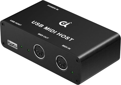 DigitalLife Stand-Alone USB MIDI Host Bridge Box - 1-Input/1-Out 5-PIN DIN MIDI Interfaces, LED Indicator, Metal in Kuwait
