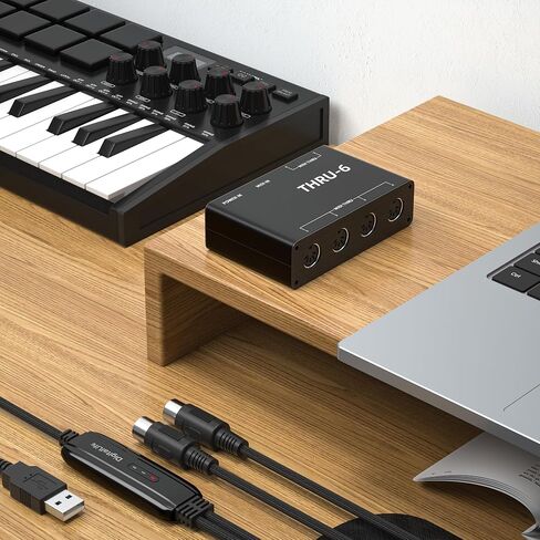DigitalLife Thru-6 MIDI(5-Pin DIN) Thru Box Controller - 1-In/6-Out MIDI Splitter/Hub, Metal in Saudi Arabia