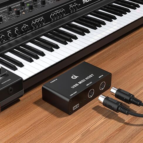 DigitalLife Stand-Alone USB MIDI Host Bridge Box - 1-Input/1-Out 5-PIN DIN MIDI Interfaces, LED Indicator, Metal in Kuwait