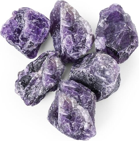 FUTUREPLUSX 6PCS Rose Quartz with Jar, Natural Rough Stones Crystal Large Raw Crystals Bulk Healing Gemstones for Reiki Healing Tumbling Fountain Rocks in Saudi Arabia