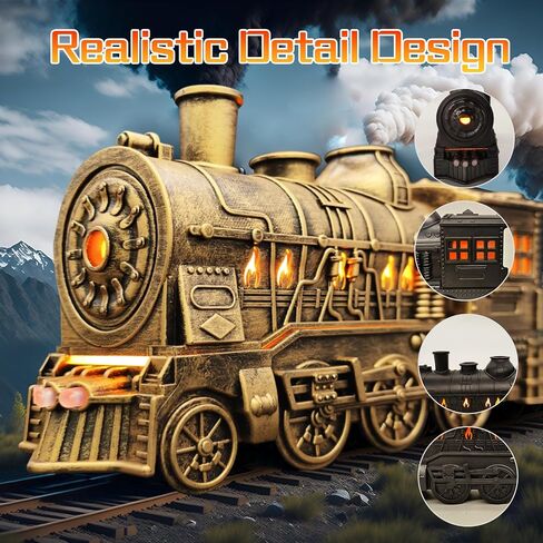 Essential Oil Diffuser for Home 300ml, Train Shape Aromatherapy Diffuser with Remote Control,Cool Mist Humidifiers with 2 Lighting & 2 Mist Modes for Home Office Decor Kids Bedroom Black in Saudi Arabia