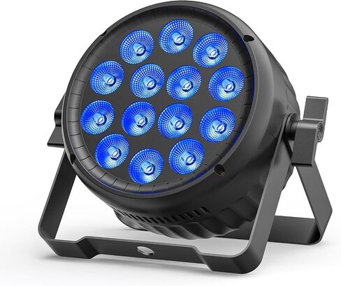 14LED Par Lights 210W RGBW 4in1 Multi-Effects Strobe Stage Lighting DMX512 Uplights with Sound Activated Party Lights for Church DJ Disco Club Wedding Concerts in Saudi Arabia