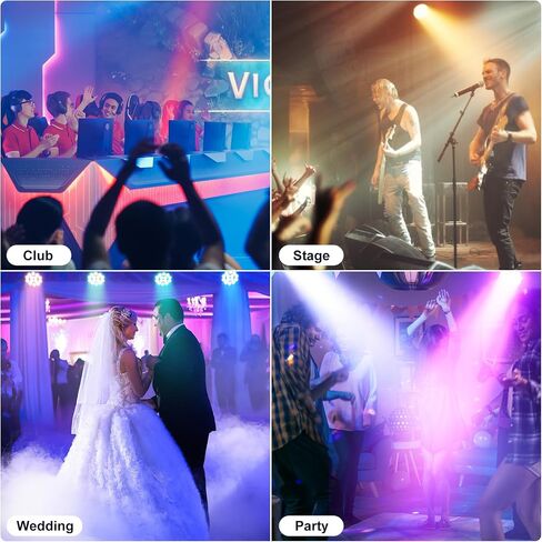 14LED Par Lights 210W RGBW 4in1 Multi-Effects Strobe Stage Lighting DMX512 Uplights with Sound Activated Party Lights for Church DJ Disco Club Wedding Concerts in Saudi Arabia