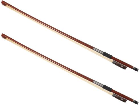 Gleavi Violin Bow Stick ：2PCS Wooden Accessories Violin Bow Practice Violin Bow Student Fiddlestick Major Music Replace Ponytail Wood Violin Bow Practical Violin Bow Wooden Violin Bow in Saudi Arabia
