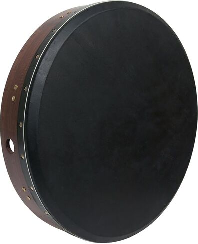 Roosebeck Tunable Sheesham Bodhrán Cross Bar 18 بوصة × 3.5 بوصة، جلد الماعز الأسود in Kuwait