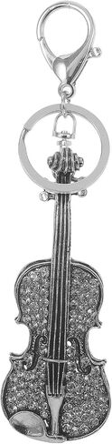 Crystal Violin Keychain Shiny Violin Keychain Rhinestone Musical Instrument Pendant Bag in Saudi Arabia