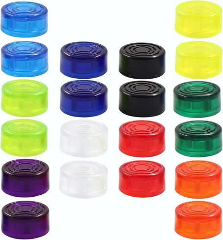 Piutouyar Black Guitar Effects Pedal Footswitch Toppers, 20 Pcs Pedal Nail Caps Protection Cap Plastic Guitar Pedal Footswitch Topper Cover Guitar Pedal Button Caps in Kuwait